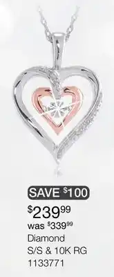 Charm Diamond Dancing Diamond Mom Heart Pendant offer