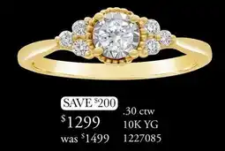 Charm Diamond Glacier Fire Canadian 0.30CTW Diamond Bridal Ring in 10K Yellow Gold offer