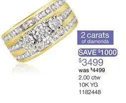 Charm Diamond 10K Yellow Gold 2.00CTW Diamond Fashion Band offer