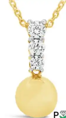 Charm Diamond New Brilliance Lab Grown 0.18CTW Diamond Pendant in 18K Yellow Gold Vermeil offer