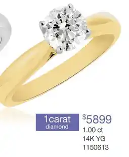 Charm Diamond 14K Yellow Gold Serenade 1.00CT Diamond Ring offer