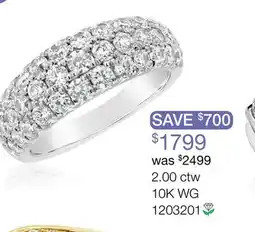 Charm Diamond New Brilliance 10K White Gold Lab Grown 2.00CTW Diamond Anniversary Band offer