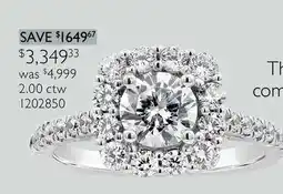 Charm Diamond Jenny Packham 18K White Gold Lab Grown 2.00CTW Diamond Bridal Ring offer