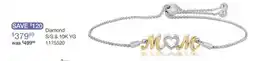 Charm Diamond Sterling Silver 10K Yellow Gold 0.04CTW Diamond Mom Bracelet offer