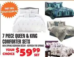 Len's Mill Stores 7 PIECE QUEEN & KING COMFORTER SETS offer