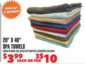 Len's Mill Stores 20 X 40 SPA TOWELS offer
