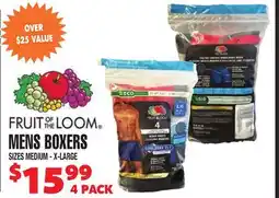 Len's Mill Stores FRUIT OF THE LOOM MENS BOXERS offer