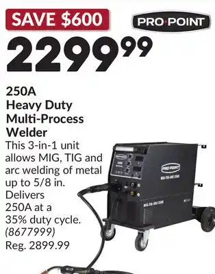 Princess Auto 250A Heavy Duty Multi-Process Welder offer