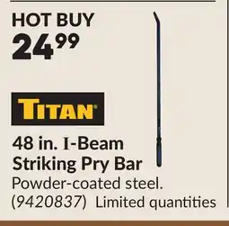 Princess Auto 48 in. I-Beam Striking Pry Bar offer