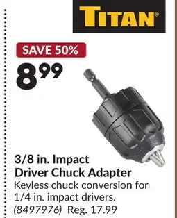 Princess Auto 3/8 in. Impact Driver Chuck Adapter offer