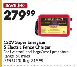 Princess Auto 120V Super Energizer 5 Electric Fence Charger offer