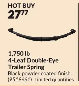 Princess Auto 1,750 lb 4-Leaf Double-Eye Trailer Spring offer