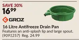 Princess Auto 16 Litre Antifreeze Drain Pan offer