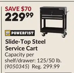 Princess Auto Slide-Top Steel Service Cart offer