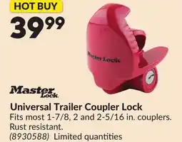 Princess Auto Universal Trailer Coupler Lock offer