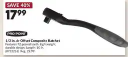 Princess Auto 1/2 in. dr Offset Composite Ratchet offer