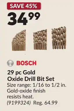 Princess Auto 29 pc Gold Oxide Drill Bit Set offer