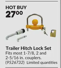 Princess Auto Trailer Hitch Lock Set offer