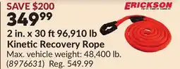 Princess Auto 2 in. x 30 ft96,910 lb Kinetic Recovery Rope offer