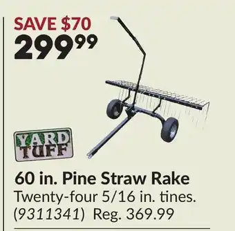 Princess Auto 60 in. Pine Straw Rake offer