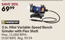 Princess Auto 3 in. Mini Variable-Speed Bench Grinder with Flex Shaft offer