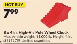 Princess Auto 8 x 4 in. High-Vis Poly Wheel Chock offer