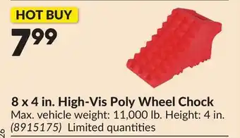 Princess Auto 8 x 4 in. High-Vis Poly Wheel Chock offer