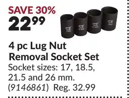 Princess Auto 4 pc Lug Nut Removal Socket Set offer