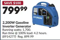 Princess Auto 2,200W Gasoline Inverter Generator offer