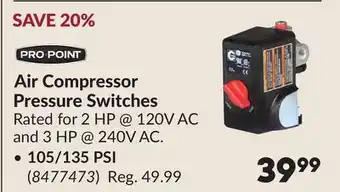 Princess Auto Air Compressor Pressure Switches offer