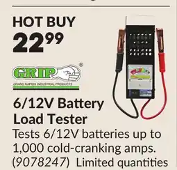 Princess Auto 6/12V Battery Load Tester offer