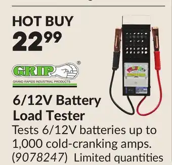 Princess Auto 6/12V Battery Load Tester offer