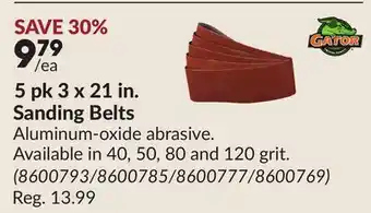 Princess Auto 5 pk 3 x 21 in. Sanding Belts offer