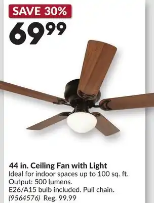 Princess Auto 44 in. Ceiling Fan with Light offer