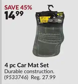 Princess Auto 4 pc Car Mat Set offer