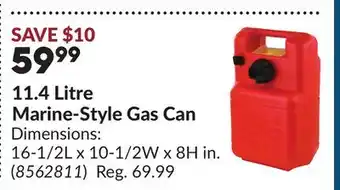 Princess Auto 11.4 Litre Marine-Style Gas Can offer