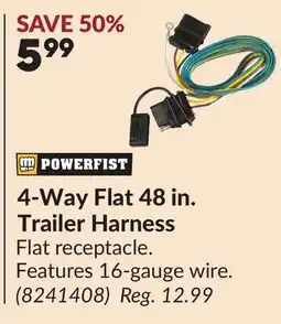 Princess Auto 4-Way Flat 48 in. Trailer Harness offer