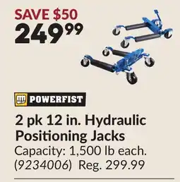 Princess Auto 2 pk 12 in. Hydraulic Positioning Jacks offer