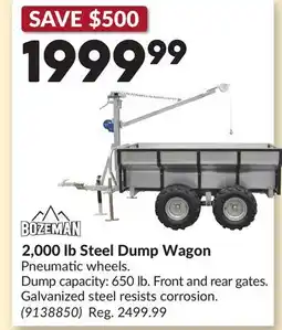 Princess Auto 2,000 lb Steel Dump Wagon offer