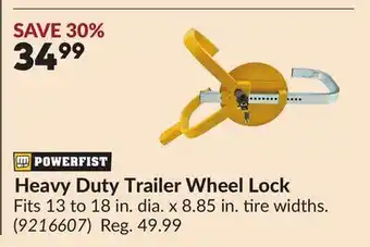 Princess Auto Heavy Duty Trailer Wheel Lock offer