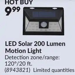 Princess Auto LED Solar 200 Lumen Motion Light offer