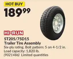 Princess Auto ST205/75D15 Trailer Tire Assembly offer