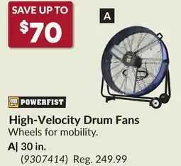 Princess Auto High-Velocity Drum Fans, 30 in offer