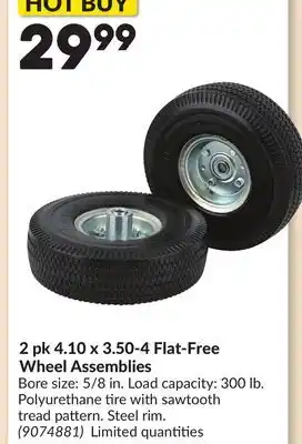 Princess Auto 2 pk 4.10 x 3.50-4 Flat-Free Wheel Assemblies offer