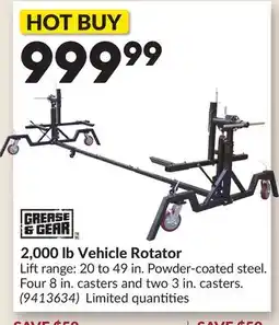Princess Auto 2,000 lb Vehicle Rotator offer