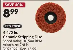 Princess Auto 4-1/2 in. Ceramic Stripping Disc offer