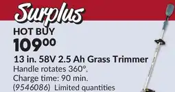 Princess Auto 13 in. 58V 2.5 Ah Grass Trimmer offer