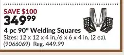 Princess Auto 4 pc 90° Welding Squares offer