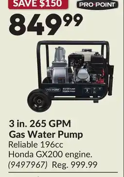 Princess Auto 3 in. 265 GPM Gas Water Pump offer