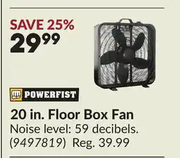 Princess Auto 20 in. Floor Box Fan offer